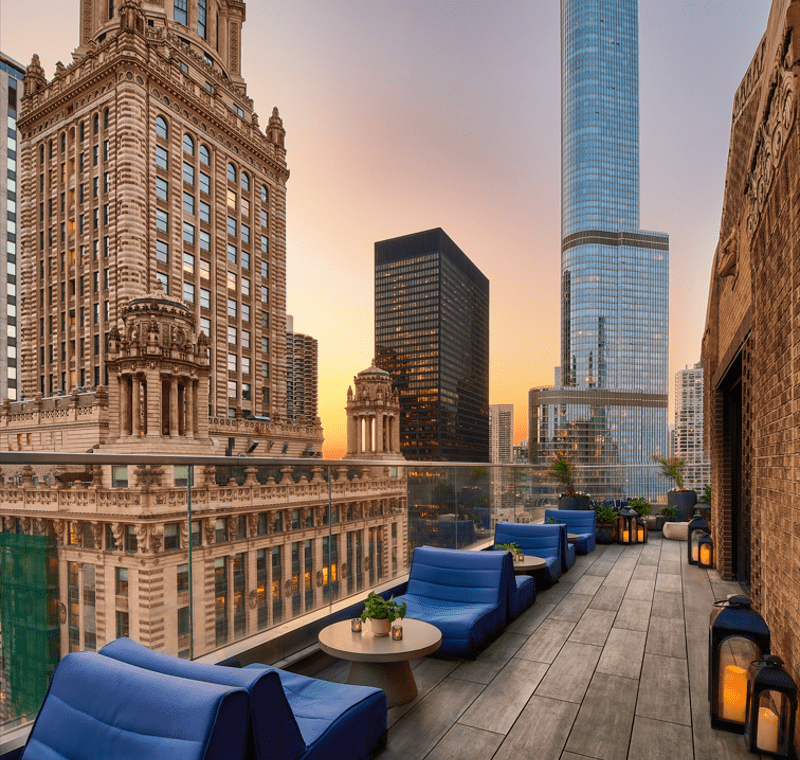 Virgin Hotels Chicago's sunset patio