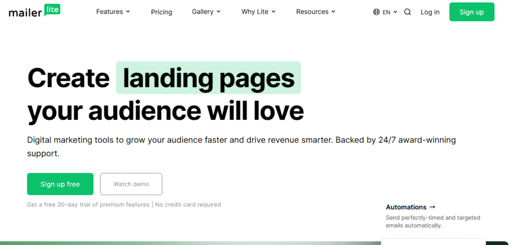 MailerLite email marketing