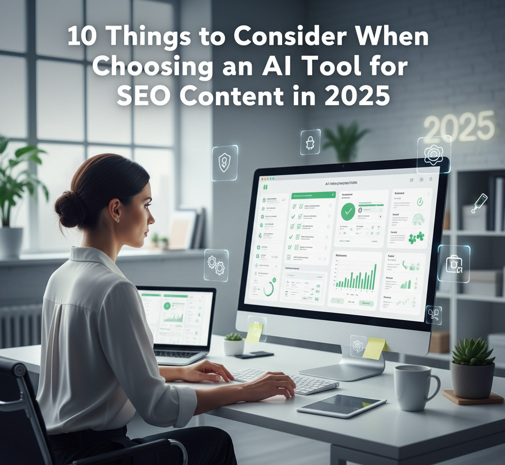 10 Things to Consider When Choosing an AI Tool for SEO Content in 2025