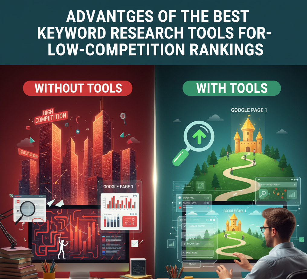 Advantages of the Best Keyword Research Tools for Low Competition Rankings