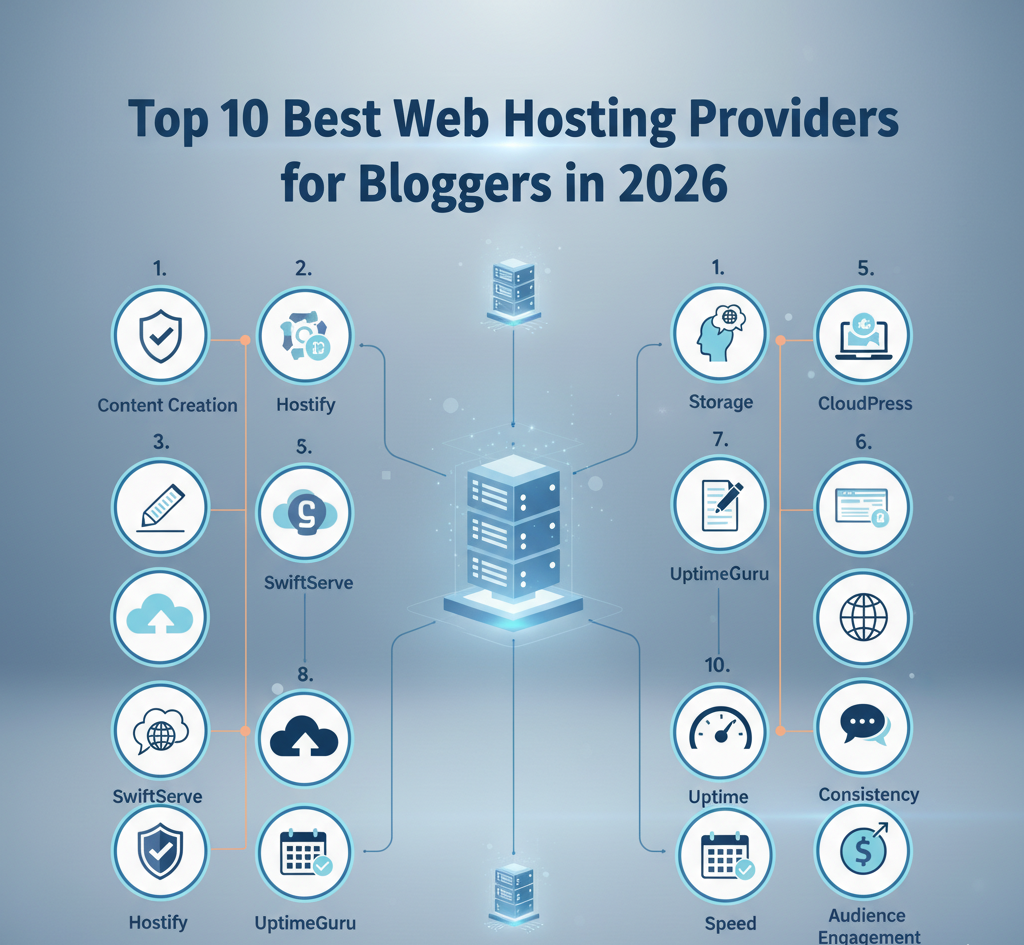 Top 10 Best Web Hosting Providers for Bloggers in 2025