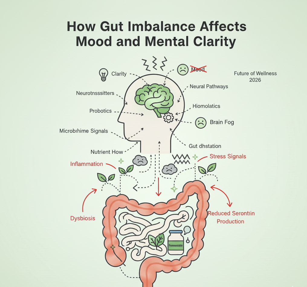 How gut imbalance affects mood and mental clarity