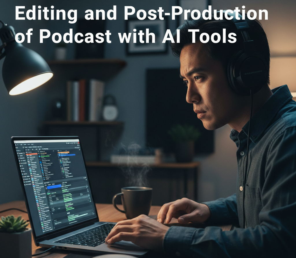 editing and post-production of podcast with AI tools
